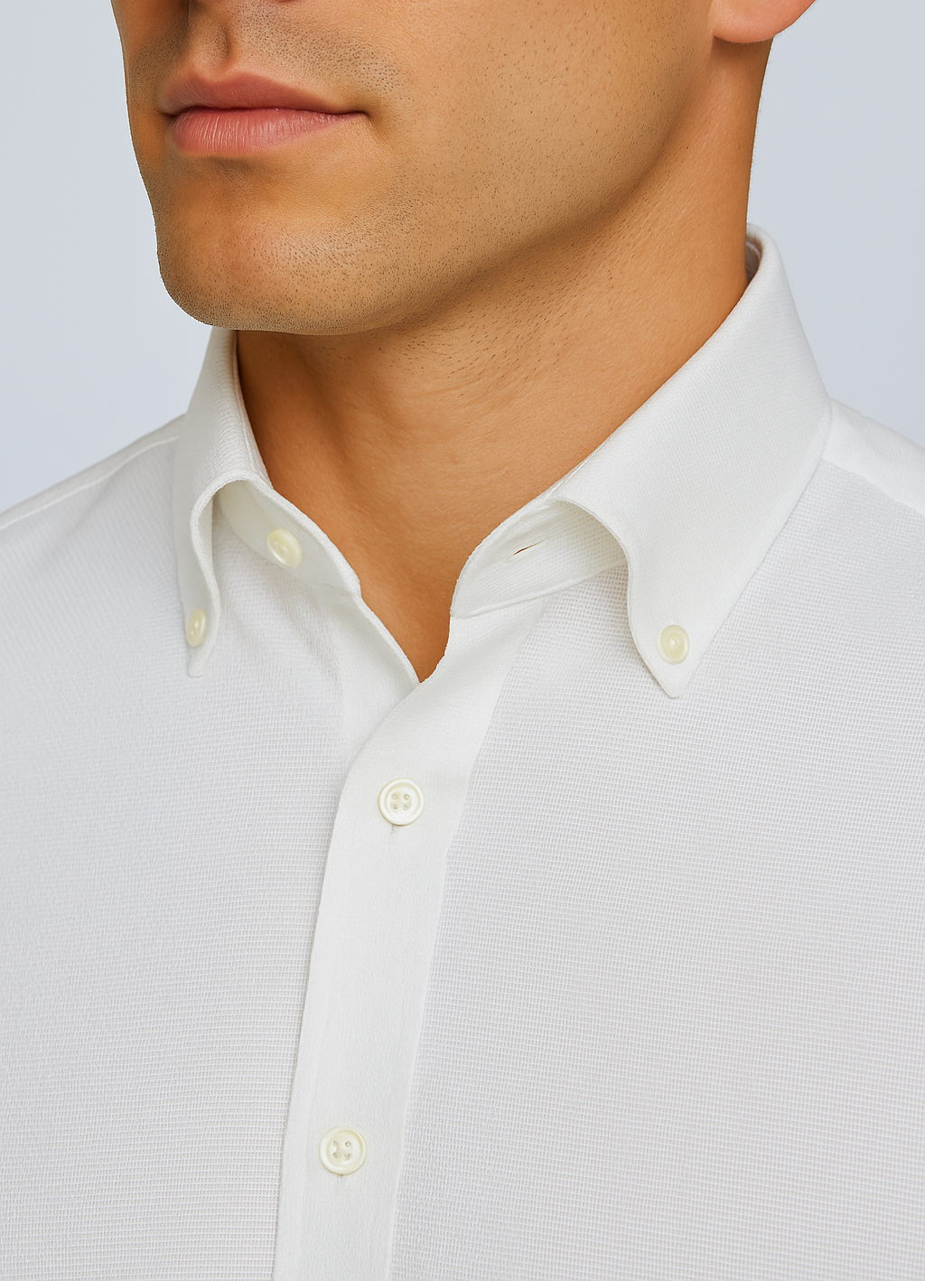 White Micro Dobby Shirt