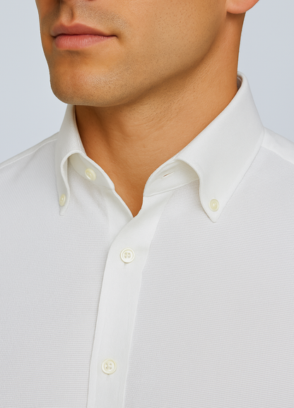 White Micro Dobby Shirt
