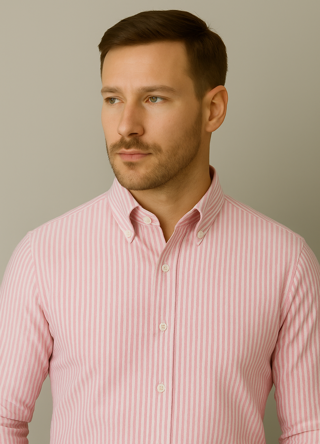Pink Striped Oxford Shirt