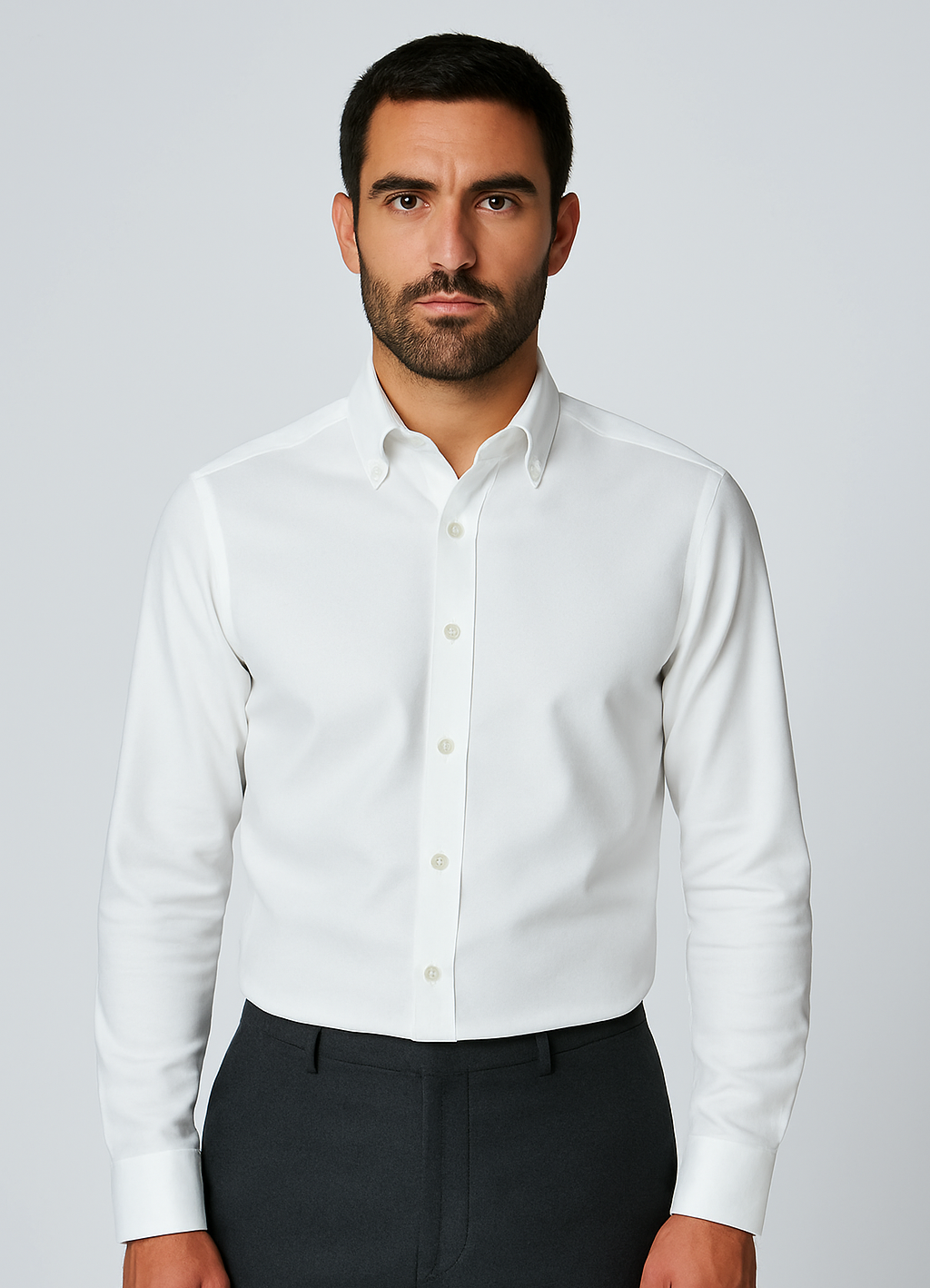 White Micro Dobby Shirt